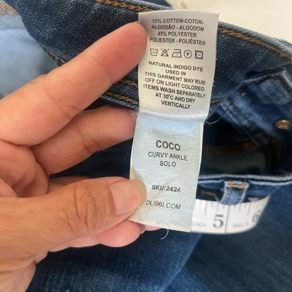 DL1961 Coco curvy ankle solo 4way stretch 360 comfort indigo wash size 27